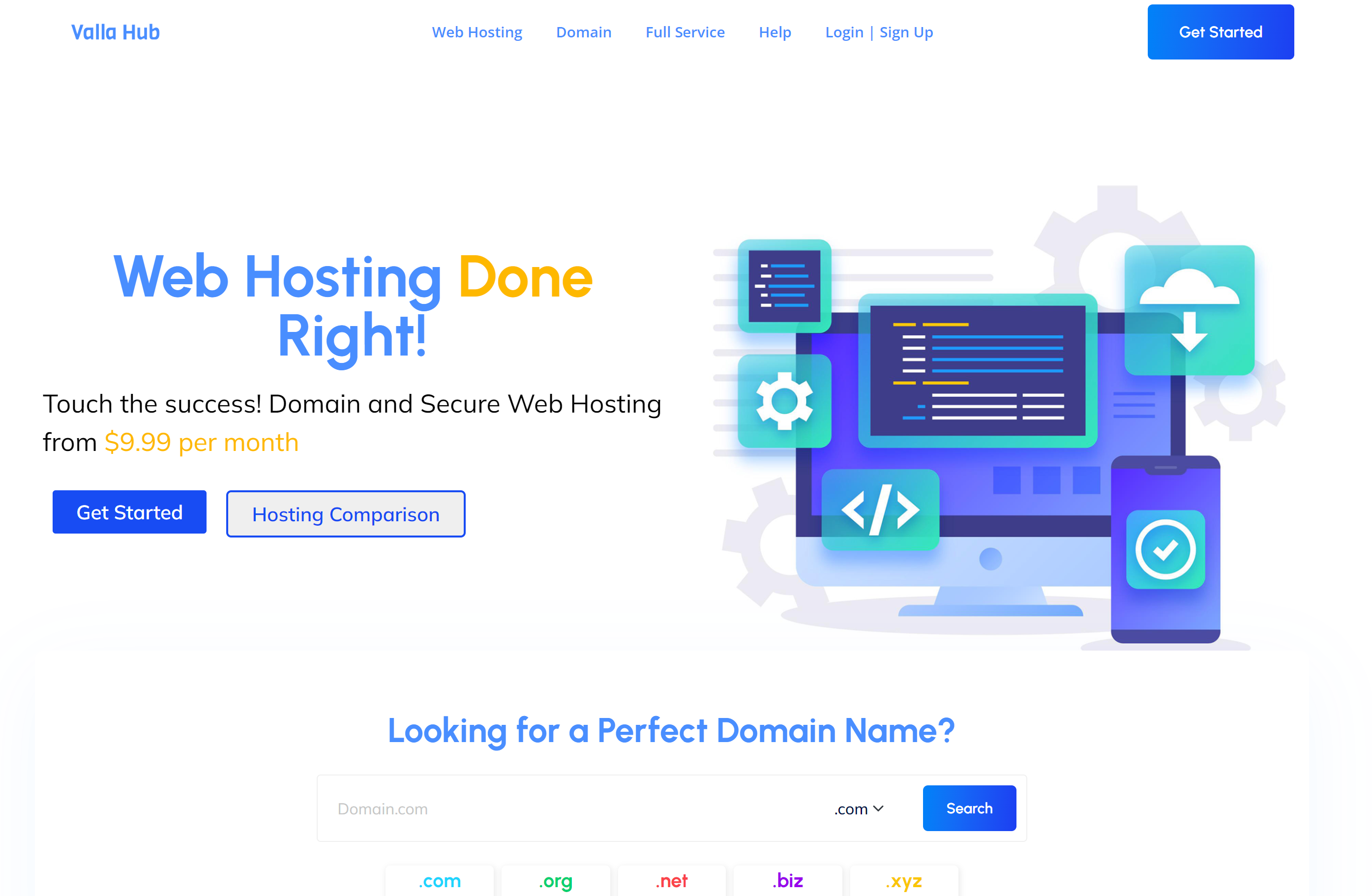 Valla Hub Home Page